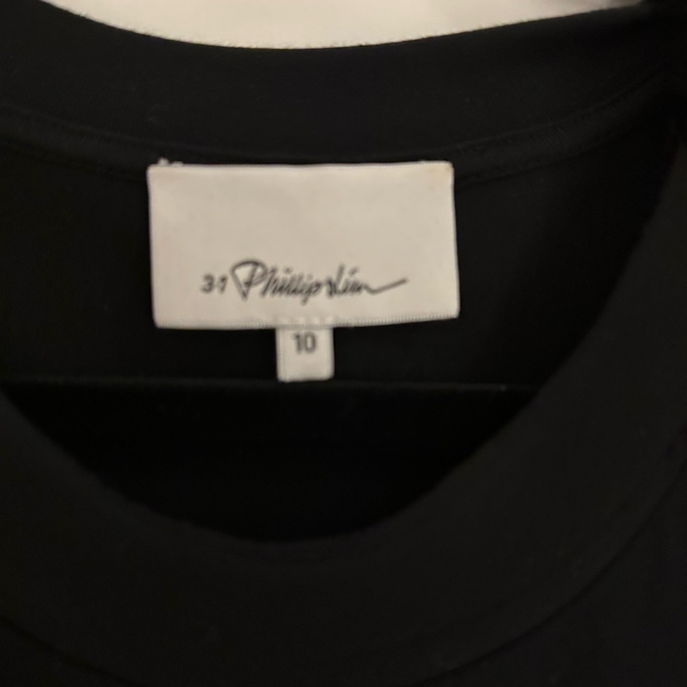 3.1 Phillip Lim Black Asymmetrical T-shirt Dress - Picture 5 of 6